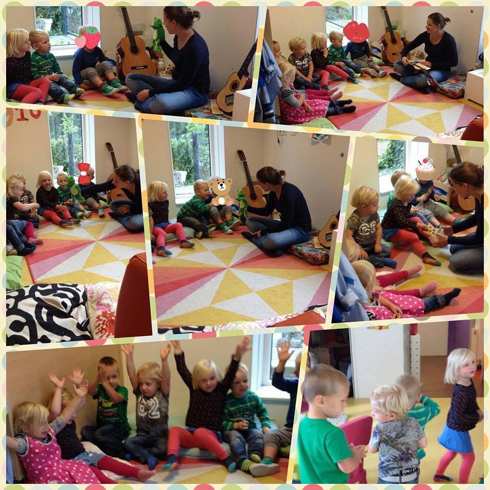 muziek op schoot kinderdagverblijf – kinderen doen mee met muziekinstrumenten