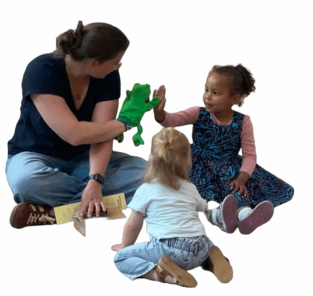 Muziek op Schoot in Zutphen met kinderen tijdens muziekworkshop met handpop
